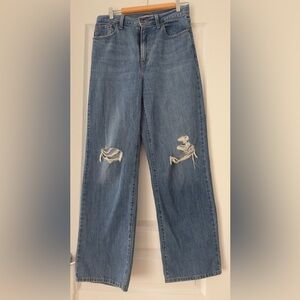 Levi's Blue High Rise Distressed Jeans